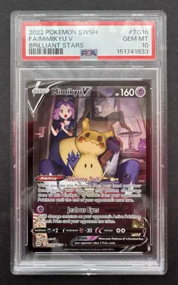 *PSA 10* Mimikyu V TG16/TG30 - Brilliant Stars Trainer Gallery - Gem Mint Card - Image 1