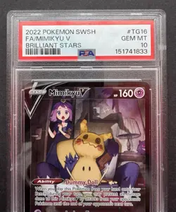 *PSA 10* Mimikyu V TG16/TG30 - Brilliant Stars Trainer Gallery - Gem Mint Card - Image 2