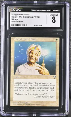 Enlightened Tutor Mirage Magic the Gathering MTG Uncommon CGC 8 NM/Mint - Image 1