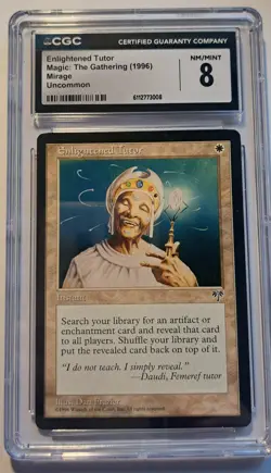 Enlightened Tutor Mirage Magic the Gathering MTG Uncommon CGC 8 NM/Mint - Image 3