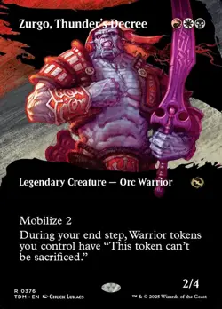 ~1x Zurgo Thunder's Decree BORDERLESS x1 ~NM~ TDM Magic the Gathering MtG~ - Image 1