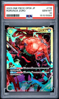 Roronoa Zoro 118 One Piece Op06 One Piece Japanese PSA 10 - Image 1