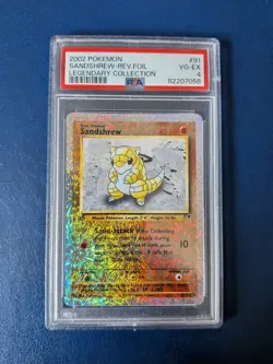 Pokemon TCG Sandshrew Reverse Holo 91/110 Legendary Collection PSA 4 WOTC Card - Image 1