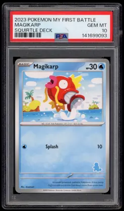 2023 PSA 10 Gem Mint Magikarp My First Battle Squirtle Deck Pokemon Card - Image 1