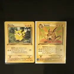 Pokemon TCG Jungle 1st edition 2-Card Lot Pikachu 60/64 Raichu 29/62!!!!!! - Image 1