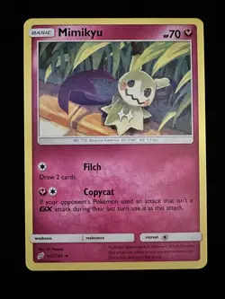 Pokemon TCG Mimikyu 112/181 Team Up Non-Holo Rare Fairy (LP) - Image 1
