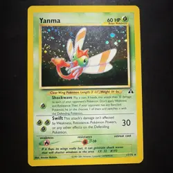 Pokemon Vintage Holo Rare Yanma 17/75 Neo Discovery WotC - Image 1