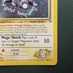 Pokemon Vintage Holo Rare Lt. Surge's Magneton Gym Heroes Wotc 2000 - Image 4