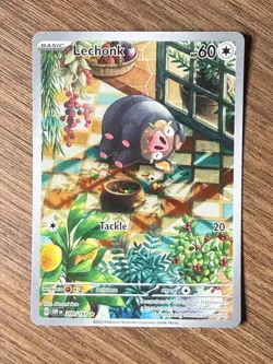 Lechonk 209/197 Illustration Rare Obsidian Flames Pokemon - Image 1
