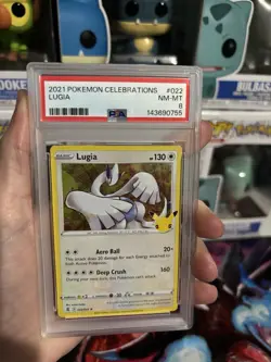 Pokemon TCG Lugia 022/025 Celebrations Holo Rare 130 HP Basic English PSA 8 - Image 1