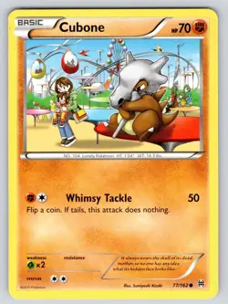 Cubone 77/162 Common BREAKthrough Pokemon Moderately Played - Image 1