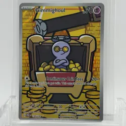 Pokemon TCG Paradox Rift Gimmighoul #198/182 Illustration Rare MP - Image 1