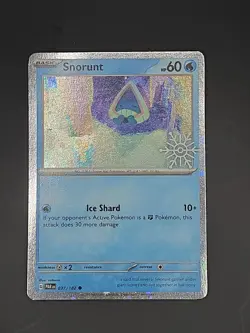 2023 Pokemon SV Paradox Rift Snorunt Snowflake Stamp #037/182 - Image 1