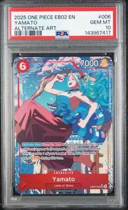 2025 Yamato PSA 10 One Piece EB02-006 ENGLISH Alternate Art - Image 1