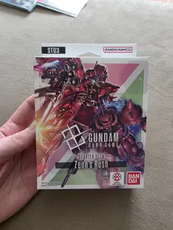Gundam Card Game ST03 Starter Deck Zeon's Rush SEALED WITH PACK - Image 1