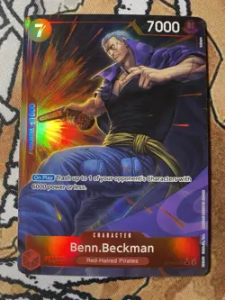 One Piece Card Game Benn Beckman Parallel OP09-009 Super Rare Full Art foil - Image 1