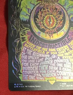 Borderless Poster Foil The One Ring Lord Of The Rings MTG Mint Magic LOTR #0748 - Image 3
