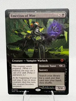 MTG Emeritus of Woe #324 Extended Art NM Secrets of Strixhaven Mythic - Image 1