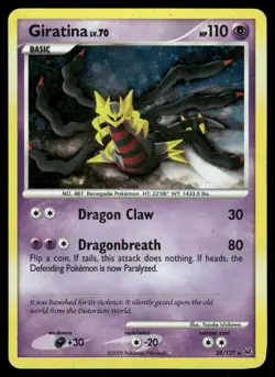 Giratina Lv. 70 (DPPt Platinum) 28/127 Holo Deck Exclusives Pokemon Holo HP - Image 1