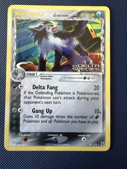 Pokemon Mightyena Delta Species Reverse Holo Rare 24/113 - Image 1