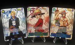 Luffy Ace Sabo Alt Art SEC OP13- 118 119 120 Full Set One Piece TCG Clean ENG 🔥 - Image 1