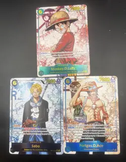 Luffy Ace Sabo Alt Art SEC OP13- 118 119 120 Full Set One Piece TCG Clean ENG 🔥 - Image 2
