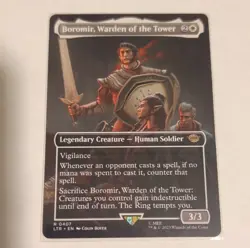 Boromir Warden of the Tower MTG LOTR BORDERLESS #0407 Rare Legendary - Near Mint - Image 1