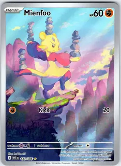 MIENFOO 133/086 WHT WHITE FLARE ENGLISH POKEMON NEAR MINT - Image 1