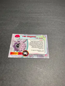 2000 Topps Chrome Pokemon TV Animation Edition Series 2 Foil #91 Cloyster - Image 4