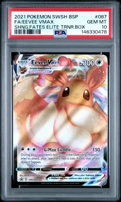 2021 Pokemon TCG Eevee #087 VMAX SWSH BLACK STAR Promo Gem Mint PSA 10 - Image 1