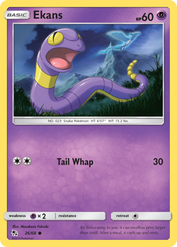 Ekans 26/68 Hidden Fates Common NM 2019 Reverse Holo - Image 2