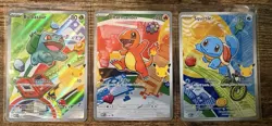 Pokemon Mega Evolution Promo Set Bulbasaur 037 Charmander 038 Squirtle 039 NM - Image 1