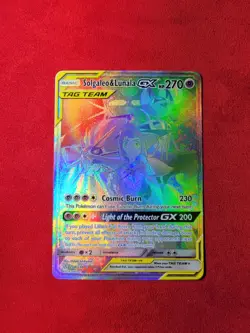 Pokemon - Solgaleo & Lunala GX TAG TEAM Rainbow - 254/236 Cosmic Eclipse - NM - Image 1