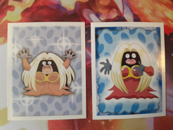 Set of 2 Jynx 202 + 124 1999 Merlin Pokemon Stickers LP-NM - Image 1
