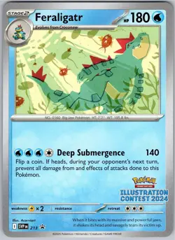 FERALIGATR (ILLUSTRATION CONTEST 2024) 213 SVP SCARLET & VIOLET PROMO POKEMON NM - Image 1