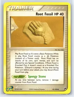 2003 Pokemon TCG EX Sandstorm Root Fossil - 92/100 - NM - Image 1