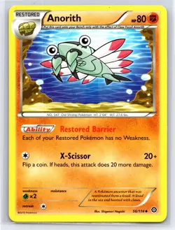 2016 Pokemon TCG - XY Steam Siege - Anorith 56/114 Regular Uncommon - Image 1
