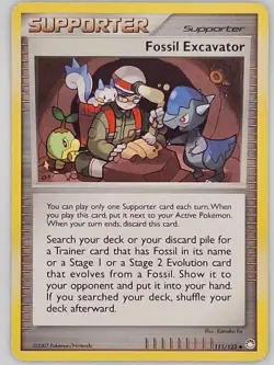 Fossil Excavator 111/123 Pokemon - Diamond and Pearl Mysterious Treasures MP - Image 1