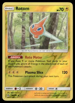Rotom 50/156 Uncommon Ultra Prism Pokemon Reverse Holo Near Mint - Image 1