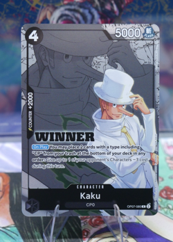 One Piece TCG Kaku OP07-080 TOURNAMENT WINNER PACK NM English - Image 1