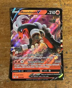 Houndoom V 021/189 - Darkness Ablaze NM Ultra Rare Pokemon Card - Image 1