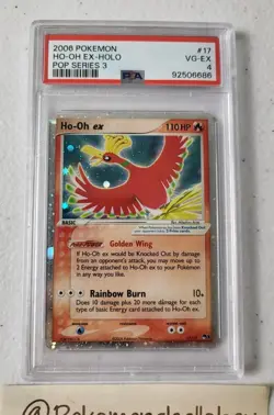 Ho-Oh Ex - Pop Series 3 *PSA 4 - VG-EX* Holo Pokemon Card - Image 3