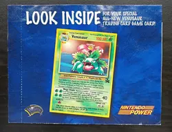 WOTC Pokemon Nintendo Power Magazine Venusaur Holo Black Star Sealed Promo - Image 1