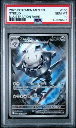 2025 POKEMON MEG EN-MEGA EVOLUTION ILLUSTRATION RARE #150 STEELIX PSA 10 - Image 1