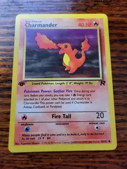 NM Pokemon TCG - Charmander 1st Edition 50/82 - Team Rocket - Image 1