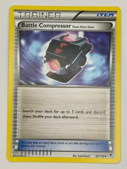 Battle Compressor Team Flare Gear 92/119 NM/M UC Phantom Forces Pokemon - Image 1