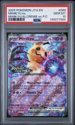 PSA 10 The Pokemon Company Mimikyu ex PSA 10 069/159 Journey Together Stamped - Image 1