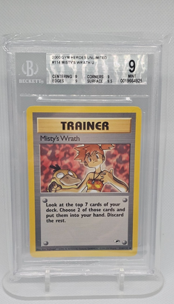Misty's Wrath No. 114 2000 Gym Heros Unlimited BGS 9 Pokemon TCG - Image 1