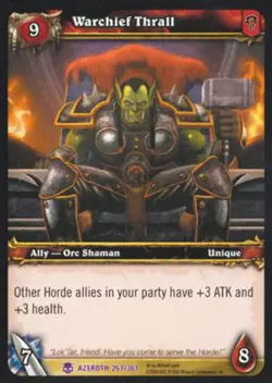 World of Warcraft TCG Warchief Thrall - Heroes of Azeroth 267/361 - Image 1