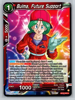 Bulma Future Support BT23-020 R Dragon Ball Super Card Game Zenkai Battle - Image 1